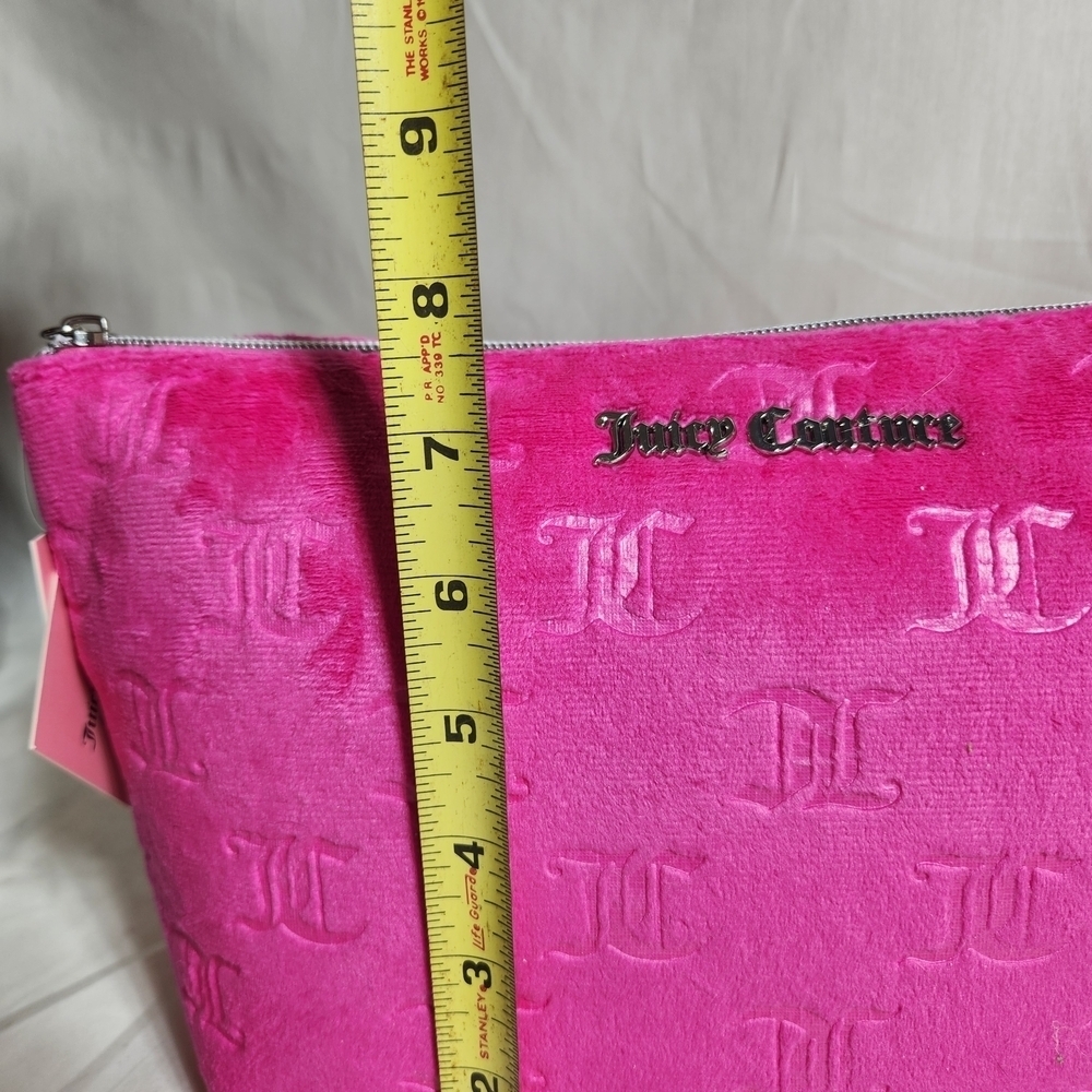 Juicy Couture Pink Embossed Travel Cosmetuc Bag Make Up - Picture 7 of 11